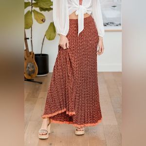 Free People Skirts Free People Gold Coast Amber Coral Knit